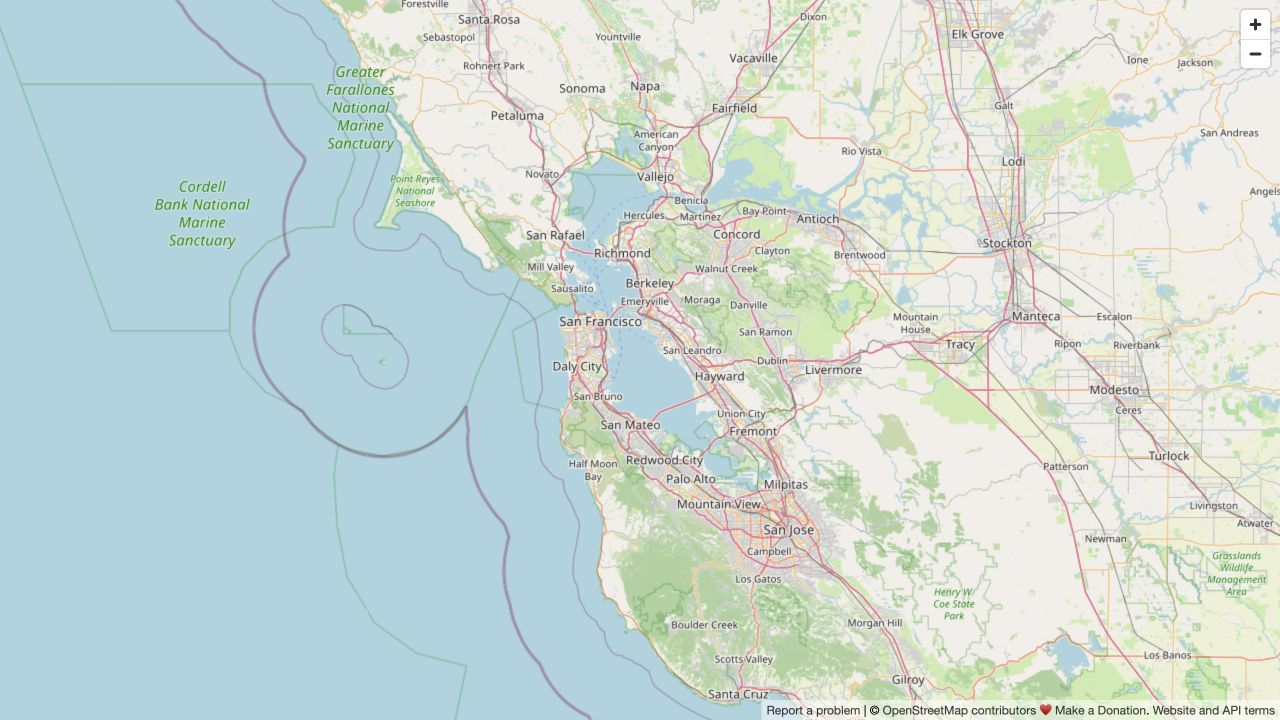 Map of the San Francisco Bay Area